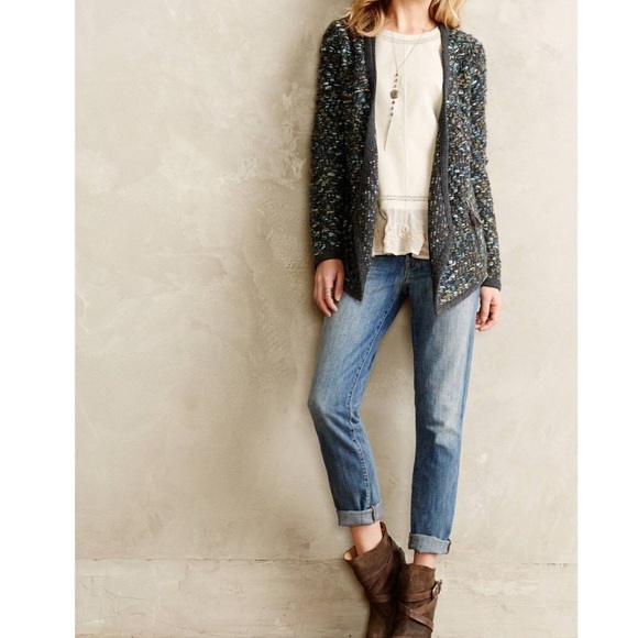 Anthropologie Moth Keavy Jacquard jacket cardigan - Picture 1 of 16